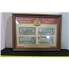 Image 1 : 1937, 54, 67, 73 Canadian Bank Note One Dollar Collection Framed 13 X 17