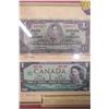 Image 2 : 1937, 54, 67, 73 Canadian Bank Note One Dollar Collection Framed 13 X 17