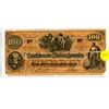 Image 1 : 1864 100 Dollar  Confederate States of America" not authenticated"