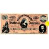 Image 1 : 1861 100,000 Dollar Confederate Bank Note" Replica"