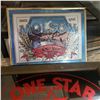 Image 3 : (2) Lone Star / Molson Framed wall art decoration beer mirror