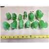 Image 1 : LOT OF JADE COLOURED FIGURINES (IN BOXES STAMPED W/ CHINA)