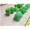 Image 3 : LOT OF JADE COLOURED FIGURINES (IN BOXES STAMPED W/ CHINA)