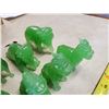 Image 5 : LOT OF JADE COLOURED FIGURINES (IN BOXES STAMPED W/ CHINA)
