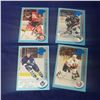 Image 1 : four Serial numbered insert hockey cards