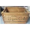 Image 1 : Vtg Black ink Wooden Pepsi Crate (rare)