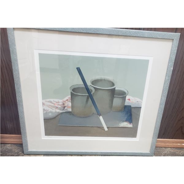 framed serigraph on wove paper "Pyramid" by Carlos Maletto 128/190 1988 appraised at $1400.00 in 199