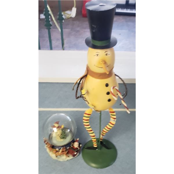 Christmas Decorations Mr. Peanut Style. globe does not (over wound)