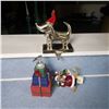 Image 1 : Christmas Decoration includes Sanitizer/soap Bottle and metal puppy for hanging that Extra stocking