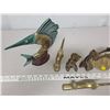 Image 3 : Brass cats dolphins swordfish