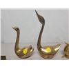 Image 3 : Brass 3 swans, peacock, 2 owls