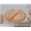 Image 2 : Pink depression divided dish 2 dessert dishes & an ashtry