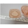 Image 3 : Pink depression divided dish 2 dessert dishes & an ashtry