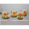 Image 4 : Mushroom Cannister set Arnel's 1974 with tray 4 sections Rare ($250)