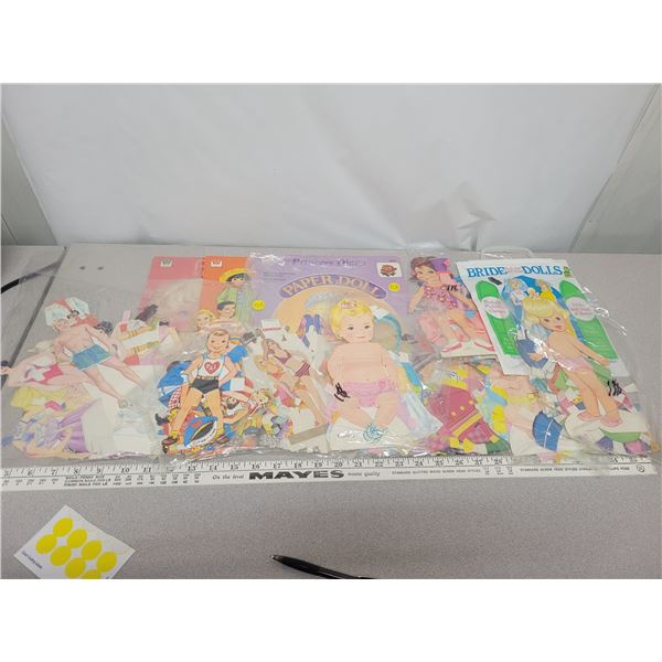 sets of paperdolls from the 60's 70s Mickey Mouse Club Raggedy Ann