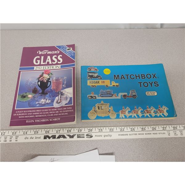 collectors books matchbox cars & antique glass