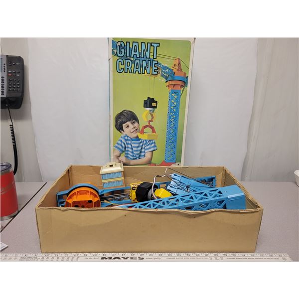 Giant Vintage Crane from Sears 30 inches high original box working condition