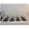 Image 2 : Set of black stemmed glasses