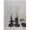 Image 3 : Set of black stemmed glasses