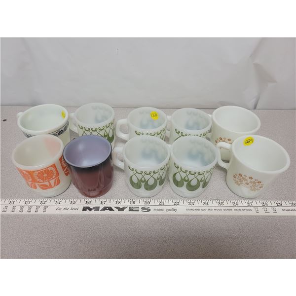 pyrex & fire king mugs