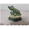 Image 2 : cast iron frog door stop & 3 cast iron napkin  holders