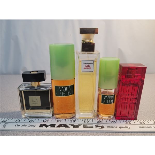 6 perfumes full – Red Door, 5th Ave, Vanilla Fields, Little Black Dress