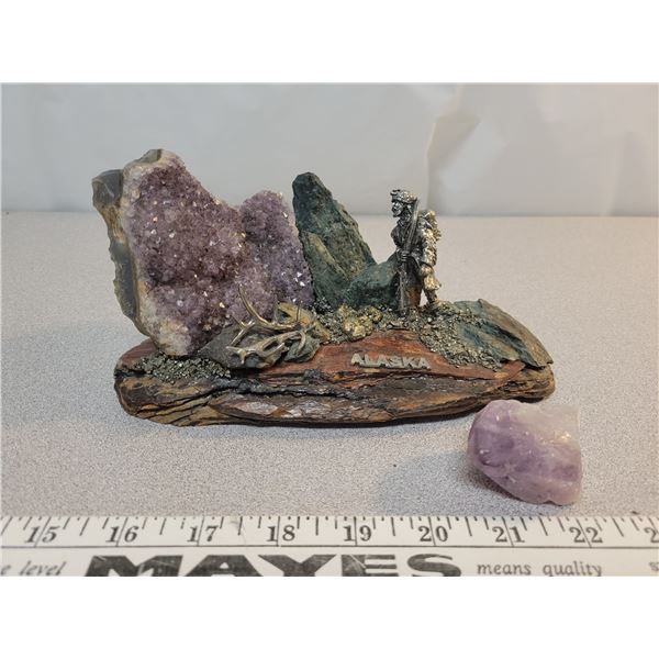 large amethyst Alaskan scene + large Amethyst point