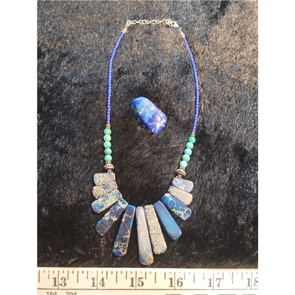 .925 stone necklace and palm stone