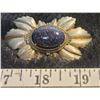 Image 1 : Blue Goldstone cabochon brooch