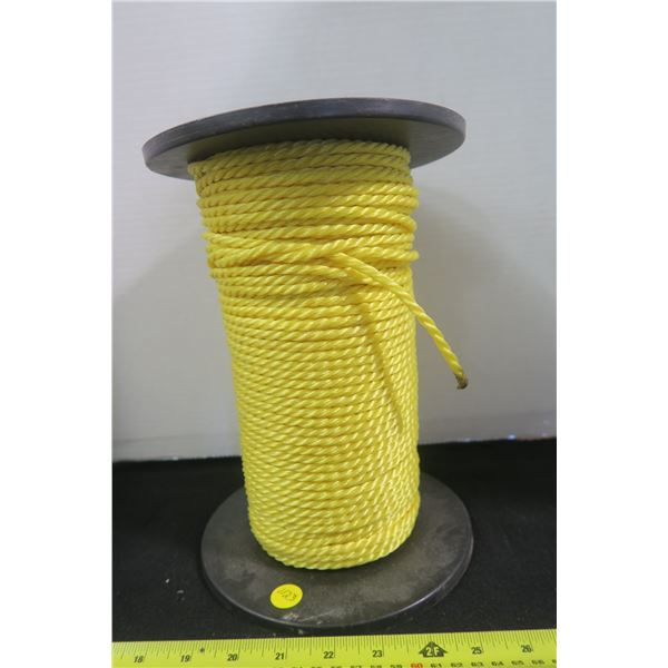 New 1/4" Yellow Poly Rope on 600' Reel - Approx 1/2 or 300'