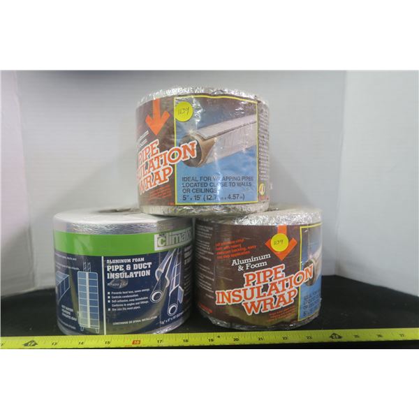 3 Rolls of Pipe/Plumbing Insulation