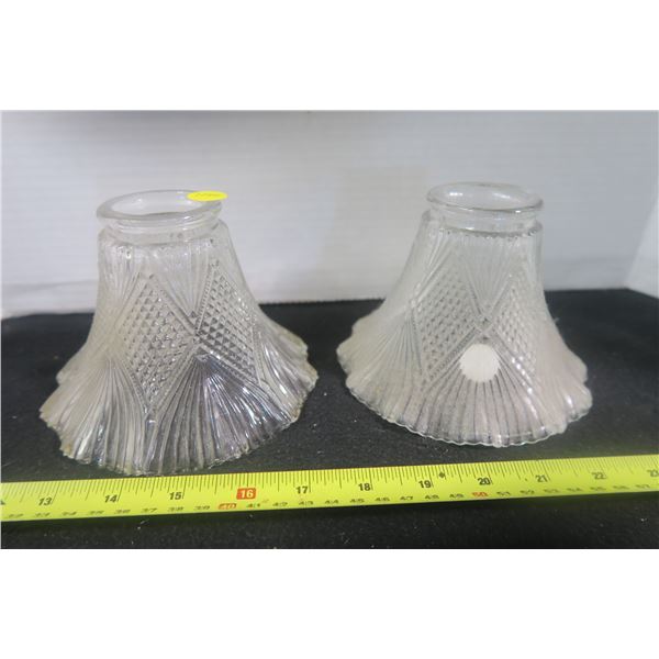 2 Glass Light Fixture Shades