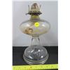 Image 1 : 12" Tall Clear Glass Coal Oil Lanter W/ Wick & Burner