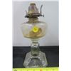 Image 1 : 10" Tall Clear Glass Lantern w/ Wick & Burner