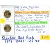 Image 1 : 2021 Color Non-Color 2 Coin Set "Rabbit Creek" & "Bonanza Creek" Loonies