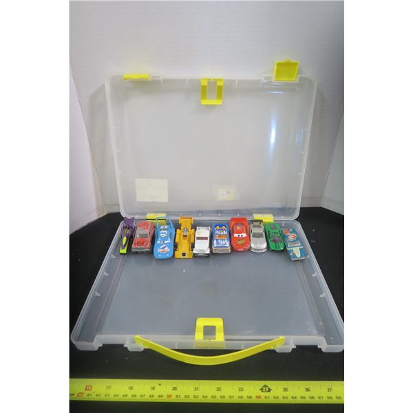 10 Toy Cars, Mattel, Matchbox, With Case