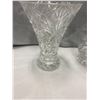 Image 2 : 3 Crystal Vases 6", 7", and 10"