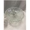 Image 2 : 2 Crystal Pedastal Bowls 7" + 6" Across