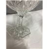 Image 5 : 2 Crystal Pedastal Bowls 7" + 6" Across