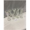 8 Crystal Vases 3 1/2