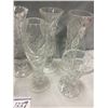 Image 4 : 8 Crystal Vases 3 1/2" to 6" Tall
