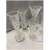 Image 5 : 8 Crystal Vases 3 1/2" to 6" Tall