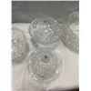 Image 6 : 3 Crystal Bowls 2 Footed 1 With Lid and 1 7" Bowl