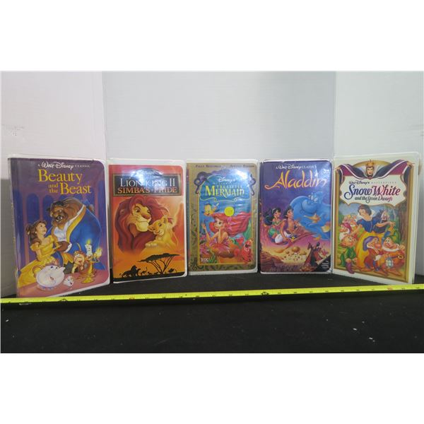 5 Walt Disney Kids VHS Movies
