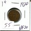 Image 1 : 1 cent Canadian 1920 VF20