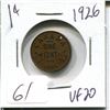 Image 1 : 1 cent Canadian 1926 VF20