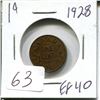 Image 1 : 1 cent Canadian 1928 EF40
