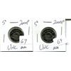 Image 1 : Two 5 cent Canadian 2000P Rare unc