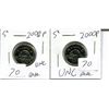 Image 1 : Two 5 cent Canadian 2000P Rare unc