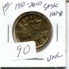 Image 1 : 1910-2010 Saskatchewan  100 year loonie UNC